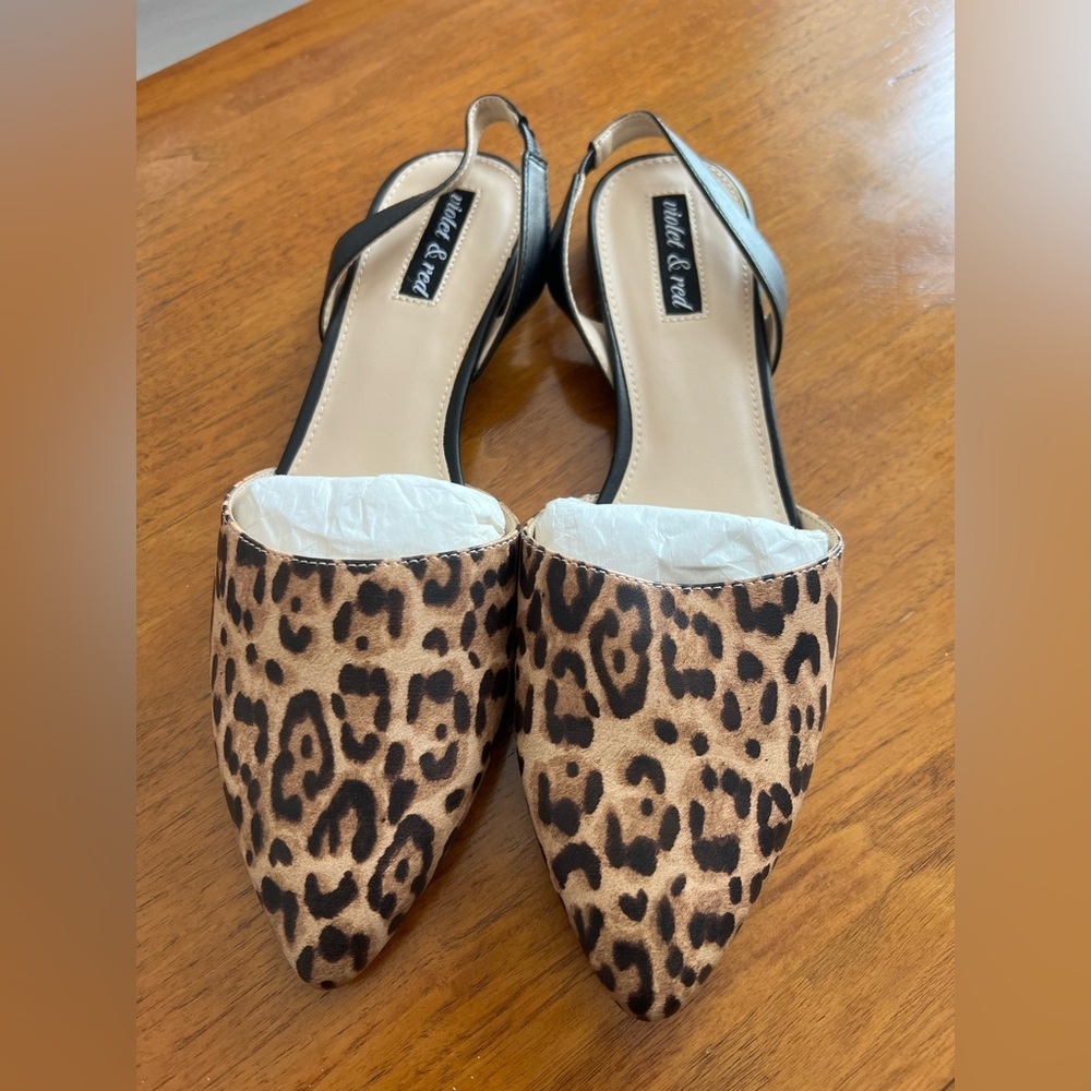 Cheetah Print Slingback Flats